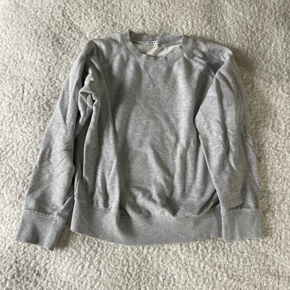 Richer Poorer Womens Heather Grey Raglan Crew Neck French Terry Sweatshirt S - Picture 5 of 5